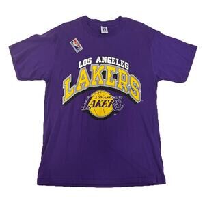 90S Los Angeles La Lakers Logo 7 Nba T Shirt Mens L New Old Stock